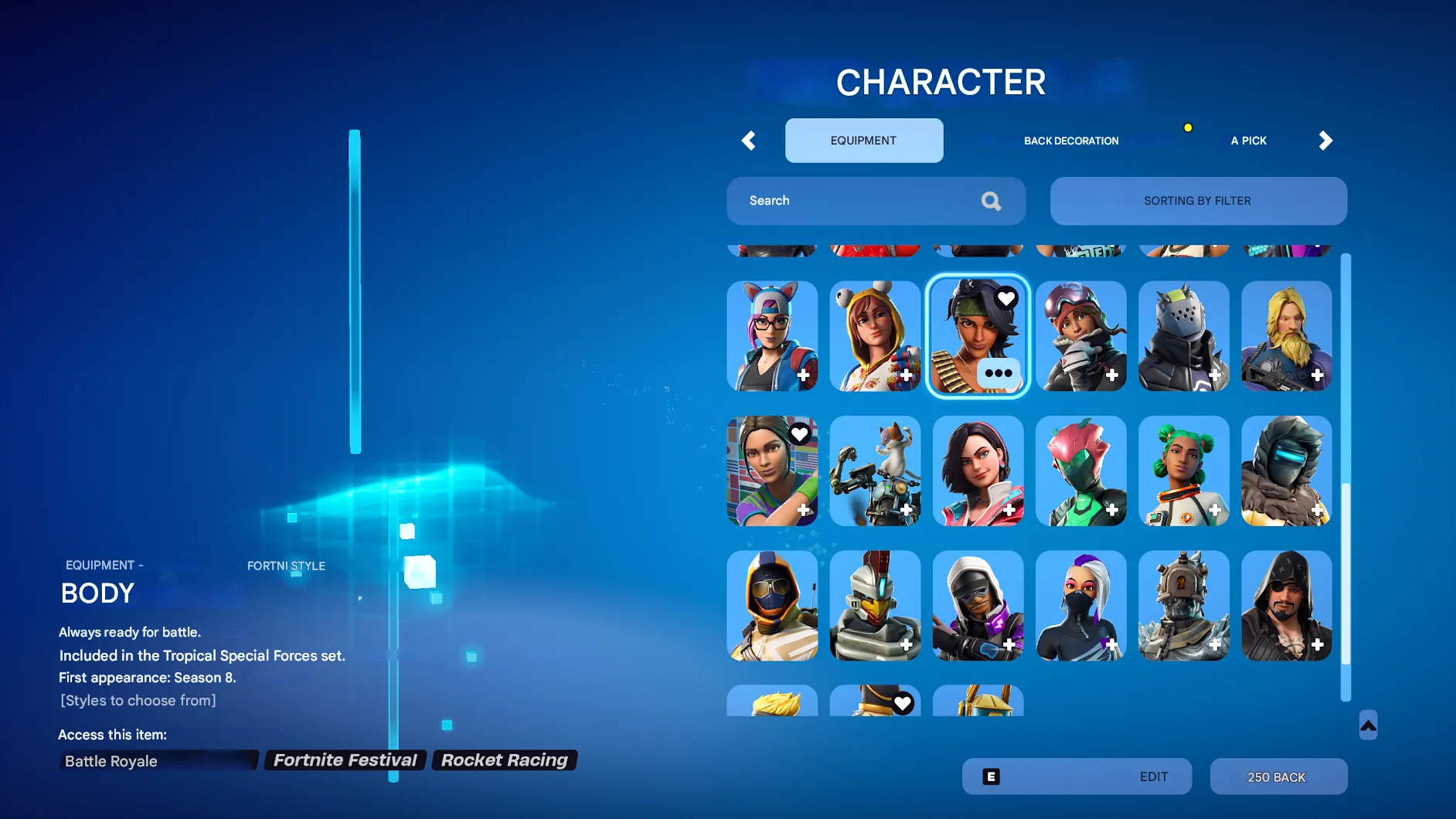 F1001 Antiklaus, Sparkling Expert, Yeti, Hugging Team Captain, Neon Lynx, RoboCat, Banana, Glitter, Jules, Townki, Nutcracker